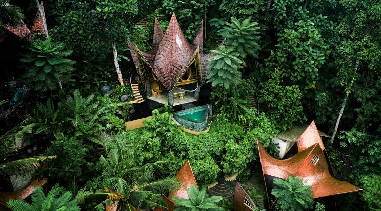 Suenyo Eco Retreat, bamboo pavilion in the trees
